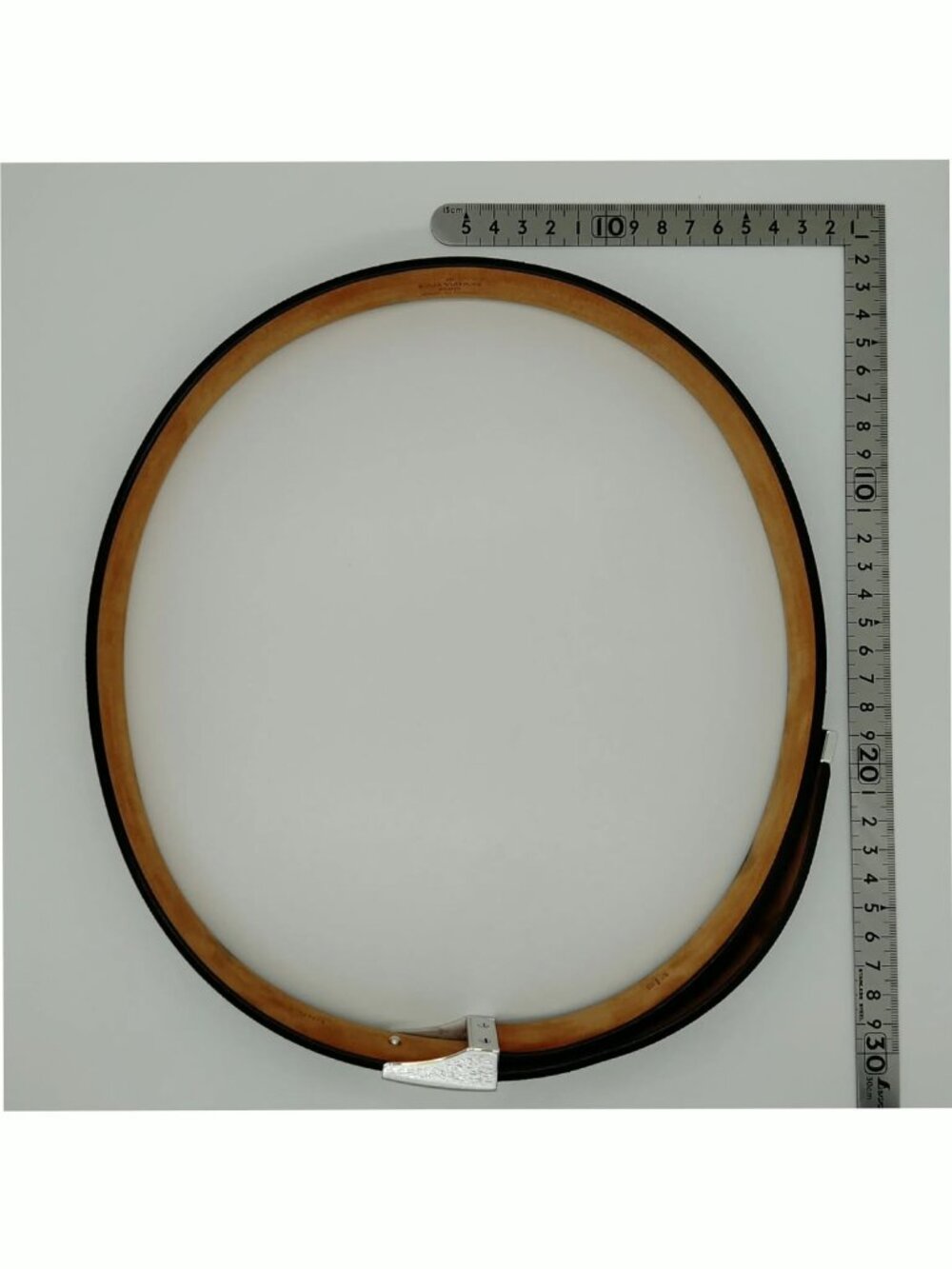 Authentic Louis Vuitton Damier Ebene Belt Silver Buckle Luxury Designer - Picture 6 of 11